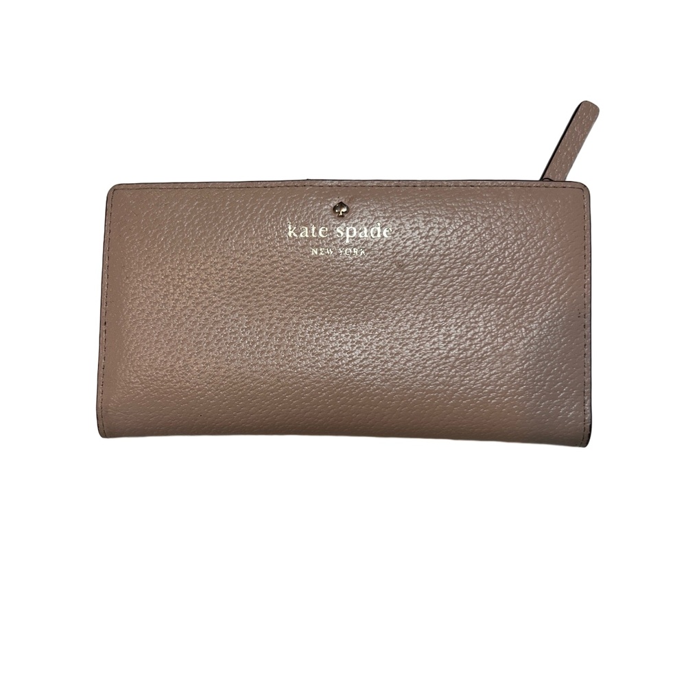 Kate Spade Cameron Large Slim Bifold Wallet with Button Snap Closure Blush Pink